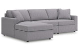 Modmax Granite 3-Piece Sectional with LAF Chaise by Ashley at Eve Furniture