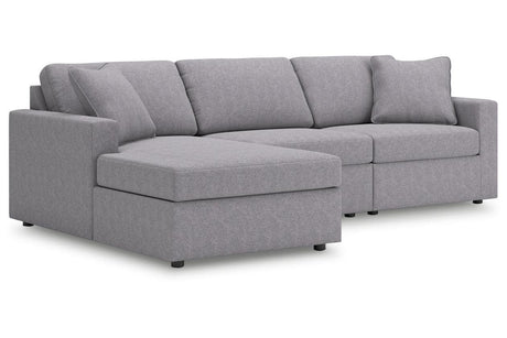 Modmax Granite 3-Piece Sectional with LAF Chaise by Ashley at Eve Furniture