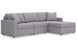 Modmax Granite 3-Piece Sectional with RAF Chaise by Ashley at Eve Furniture