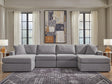 Modmax Granite 4-Piece Double Storage Chaise Sectional by Ashley at Eve Furniture