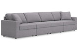 Modmax Granite 4-Piece Performance Fabric Sectional by Ashley at Eve Furniture