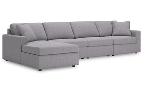 Modmax Granite 4-Piece Sectional with LAF Chaise by Ashley at Eve Furniture