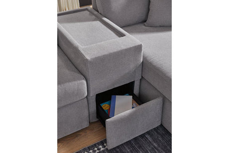 Modmax Granite 4-Piece Sectional with RAF Chaise by Ashley at Eve Furniture