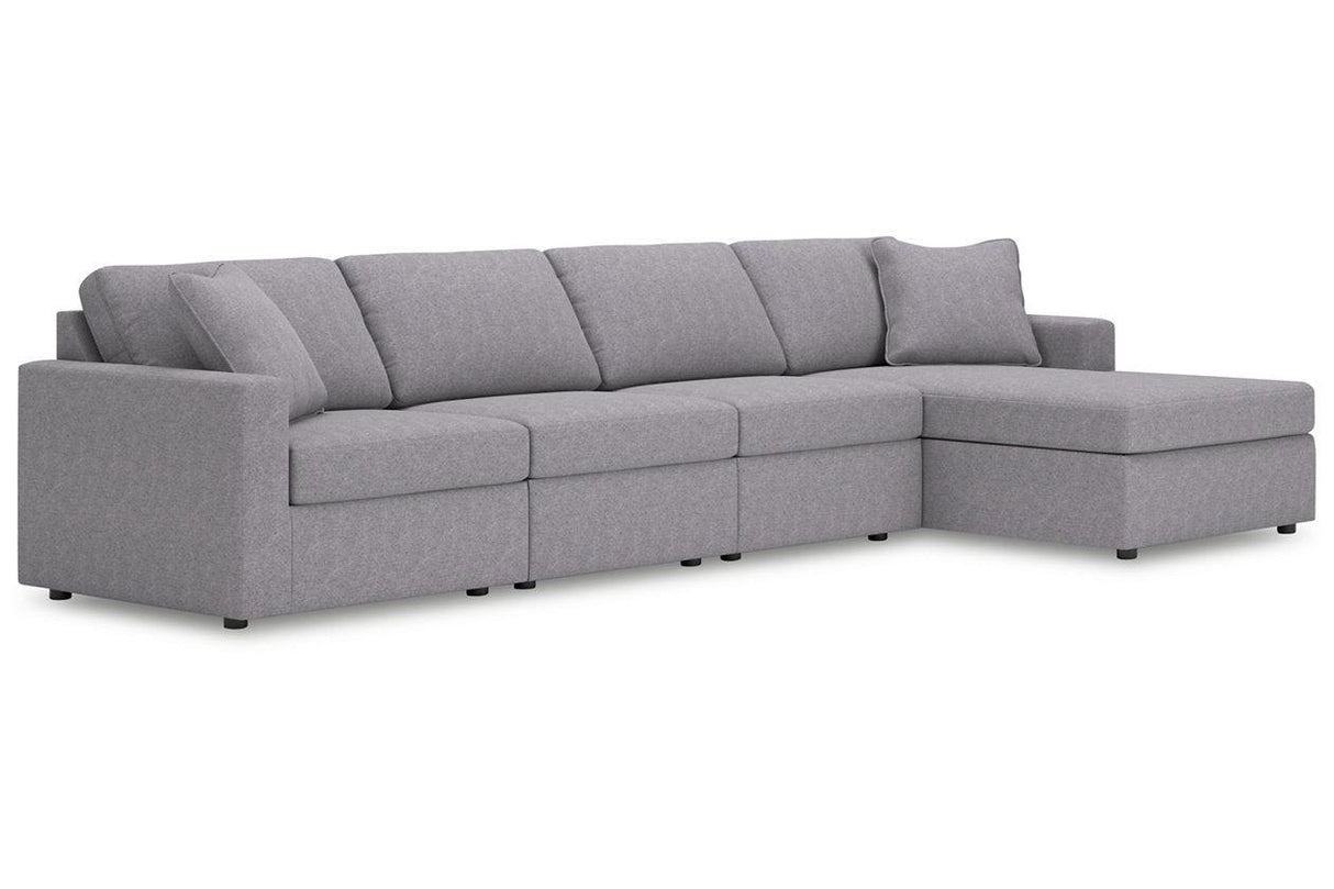 Modmax Granite 4-Piece Sectional with RAF Chaise by Ashley at Eve Furniture