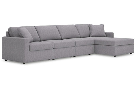 Modmax Granite 4-Piece Sectional with RAF Chaise by Ashley at Eve Furniture