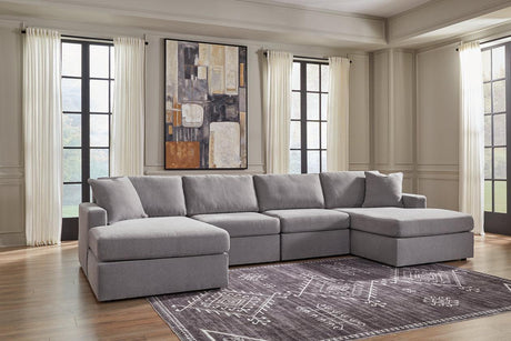 Modmax Granite 4-Piece Sectional with Two Chaise by Ashley at Eve Furniture