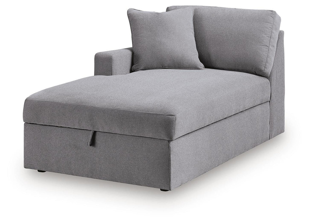 Modmax Granite 5-Piece Double Storage Chaise Sectional with Audio Consoles by Ashley at Eve Furniture