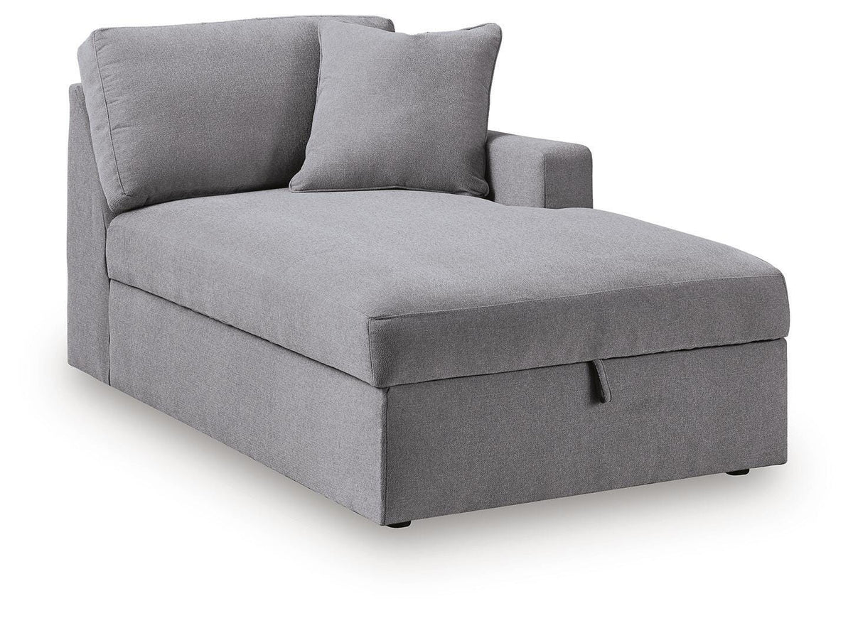 Modmax Granite 5-Piece Double Storage Chaise Sectional with Audio Consoles by Ashley at Eve Furniture