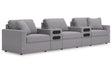 Modmax Granite 5-Piece Performance Fabric Modular Sectional by Ashley at Eve Furniture