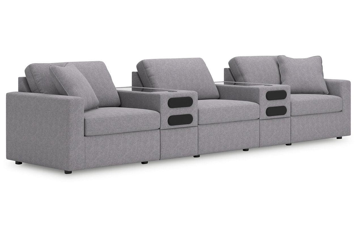 Modmax Granite 5-Piece Performance Fabric Modular Sectional by Ashley at Eve Furniture