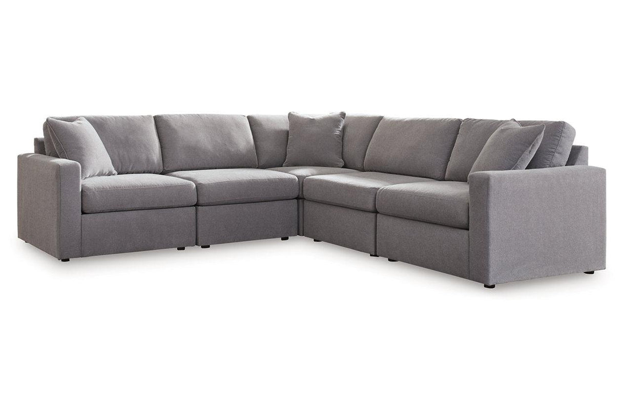 Modmax Granite 5-Piece Performance Fabric Sectional by Ashley at Eve Furniture