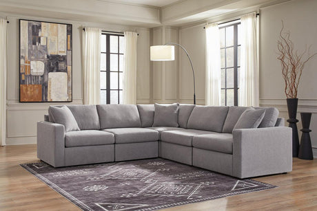 Modmax Granite 5-Piece Performance Fabric Sectional by Ashley at Eve Furniture