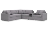 Modmax Granite 6-Piece Performance Fabric Sectional by Ashley at Eve Furniture