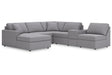Modmax Granite 6-Piece Sectional with LAF Chaise by Ashley at Eve Furniture
