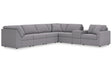 Modmax Granite 7-Piece Performance Fabric Sectional by Ashley at Eve Furniture