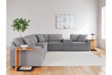 Modmax Granite 8-Piece Performance Fabric Sectional by Ashley at Eve Furniture