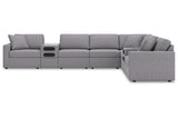 Modmax Granite 8-Piece Performance Fabric Sectional by Ashley at Eve Furniture