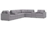 Modmax Granite 8-Piece Performance Fabric Sectional by Ashley at Eve Furniture