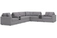 Modmax Granite 8-Piece Performance Fabric Sectional by Ashley at Eve Furniture