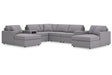 Modmax Granite 8-Piece Sectional with two Chaise by Ashley at Eve Furniture