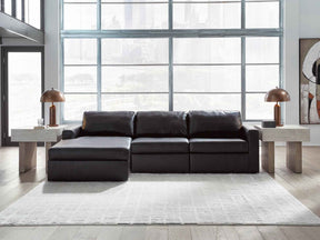 ModMax II Black 3-Piece LAF Sofa Chaise Sectional by Ashley at Eve Furniture