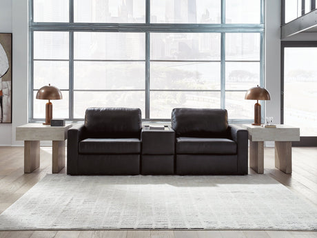 ModMax II Black 3-Piece Sectional Sofa with Storage Console by Ashley at Eve Furniture