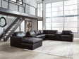 ModMax II Black 8-Piece Sectional with LAF Chaise and Audio Consoles by Ashley at Eve Furniture
