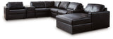 ModMax II Black 8-Piece Sectional with RAF Chaise and Audio Consoles by Ashley at Eve Furniture
