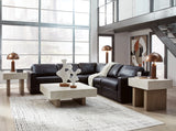 ModMax II Black Leather 5-Piece Sectional by Ashley at Eve Furniture