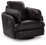 ModMax II Black Swivel Glider Recliner by Ashley at Eve Furniture