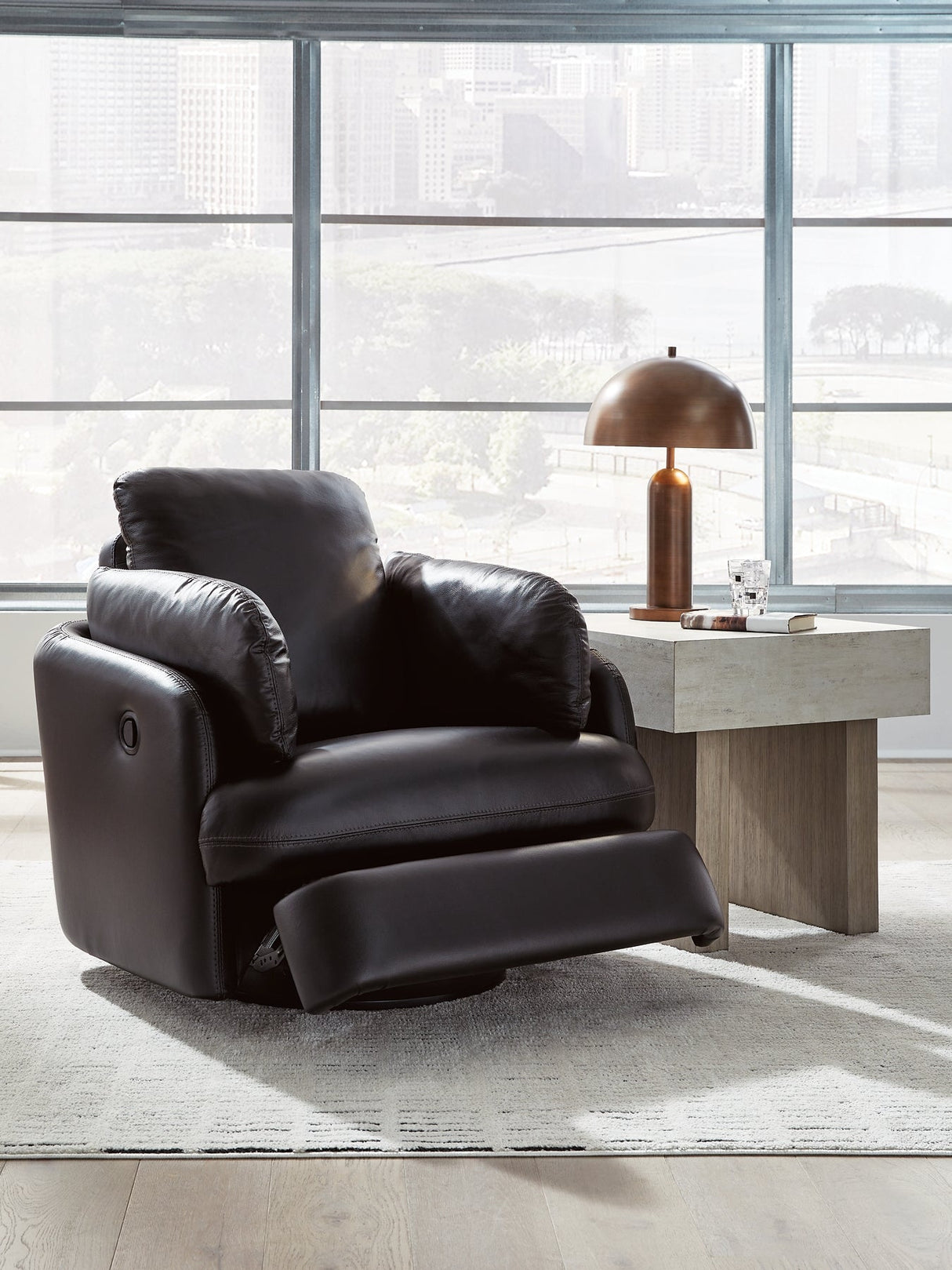 ModMax II Black Swivel Glider Recliner by Ashley at Eve Furniture
