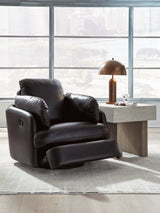 ModMax II Black Swivel Glider Recliner by Ashley at Eve Furniture