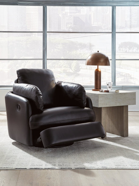 ModMax II Black Swivel Glider Recliner by Ashley at Eve Furniture