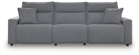 Modmax II Salt and Pepper 3-Piece Power Reclining Modular Sectional by Ashley at Eve Furniture