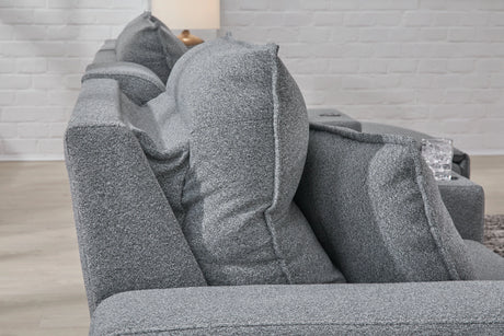 Modmax II Salt and Pepper 5-Piece Power Reclining Sectional by Ashley at Eve Furniture