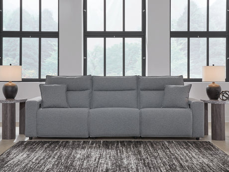 Modmax II Salt and Pepper 3-Piece Power Reclining Modular Sectional by Ashley at Eve Furniture