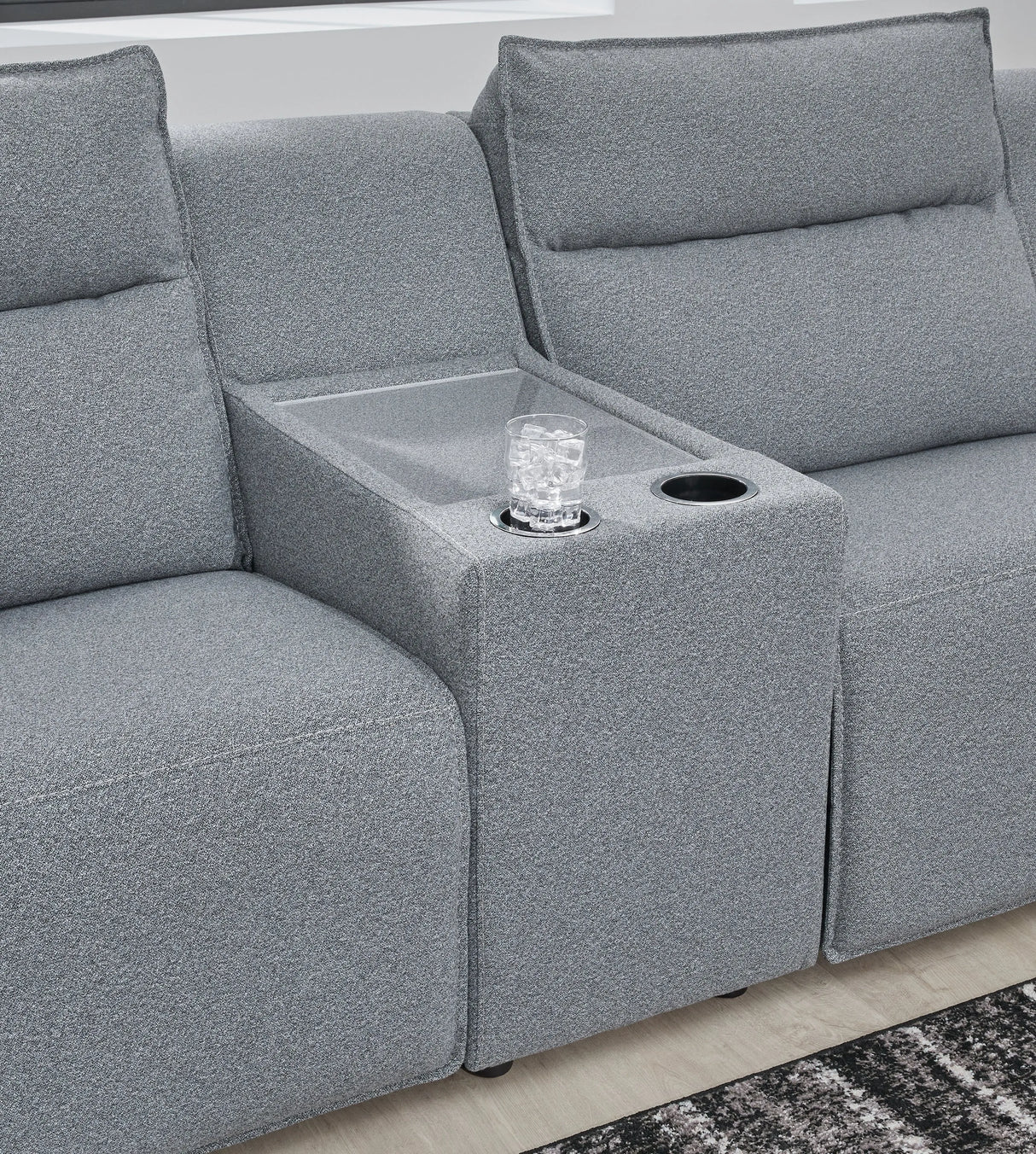 Modmax II Salt and Pepper 3-Piece Power Reclining Sectional with RAF Chaise by Ashley at Eve Furniture