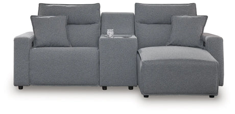 Modmax II Salt and Pepper 3-Piece Power Reclining Sectional with RAF Chaise by Ashley at Eve Furniture
