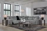 Modmax II Salt and Pepper 5-Piece Power Reclining Sectional by Ashley at Eve Furniture