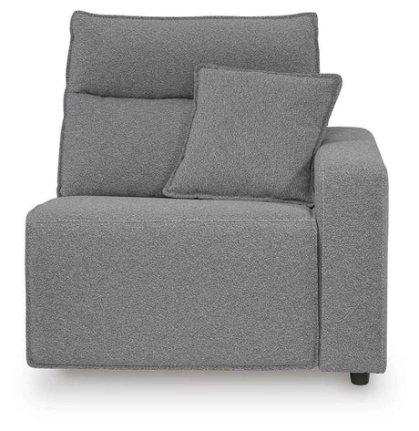 Modmax II Salt and Pepper 7-Piece Power Reclining Sectional with Audio Consoles by Ashley at Eve Furniture