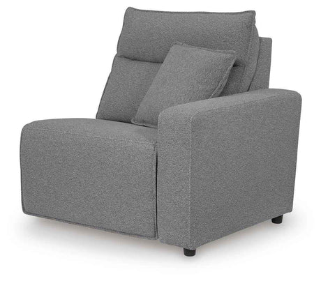Modmax II Salt and Pepper 7-Piece Power Reclining Sectional with Audio Consoles by Ashley at Eve Furniture