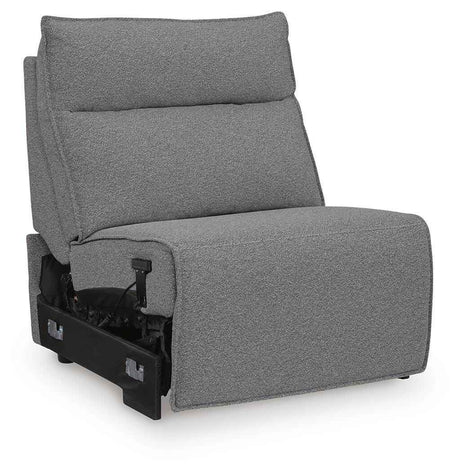 Modmax II Salt and Pepper 7-Piece Power Reclining Sectional with Audio Consoles by Ashley at Eve Furniture