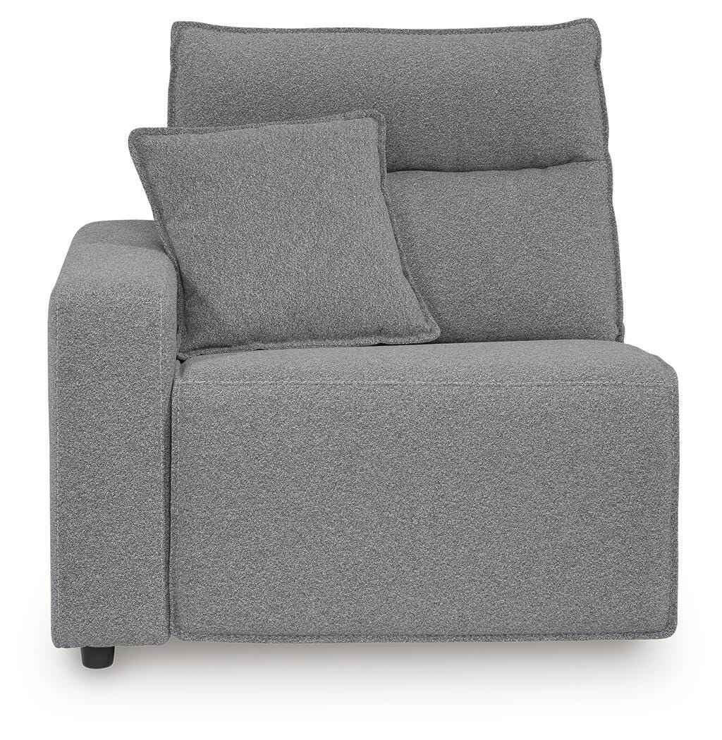 Modmax II Salt and Pepper 7-Piece Power Reclining Sectional with Audio Consoles by Ashley at Eve Furniture