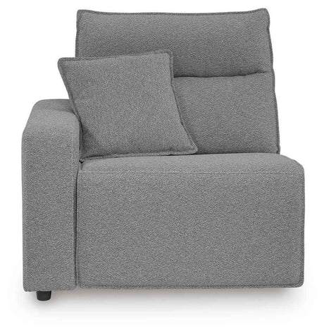 Modmax II Salt and Pepper 7-Piece Power Reclining Sectional with Audio Consoles by Ashley at Eve Furniture