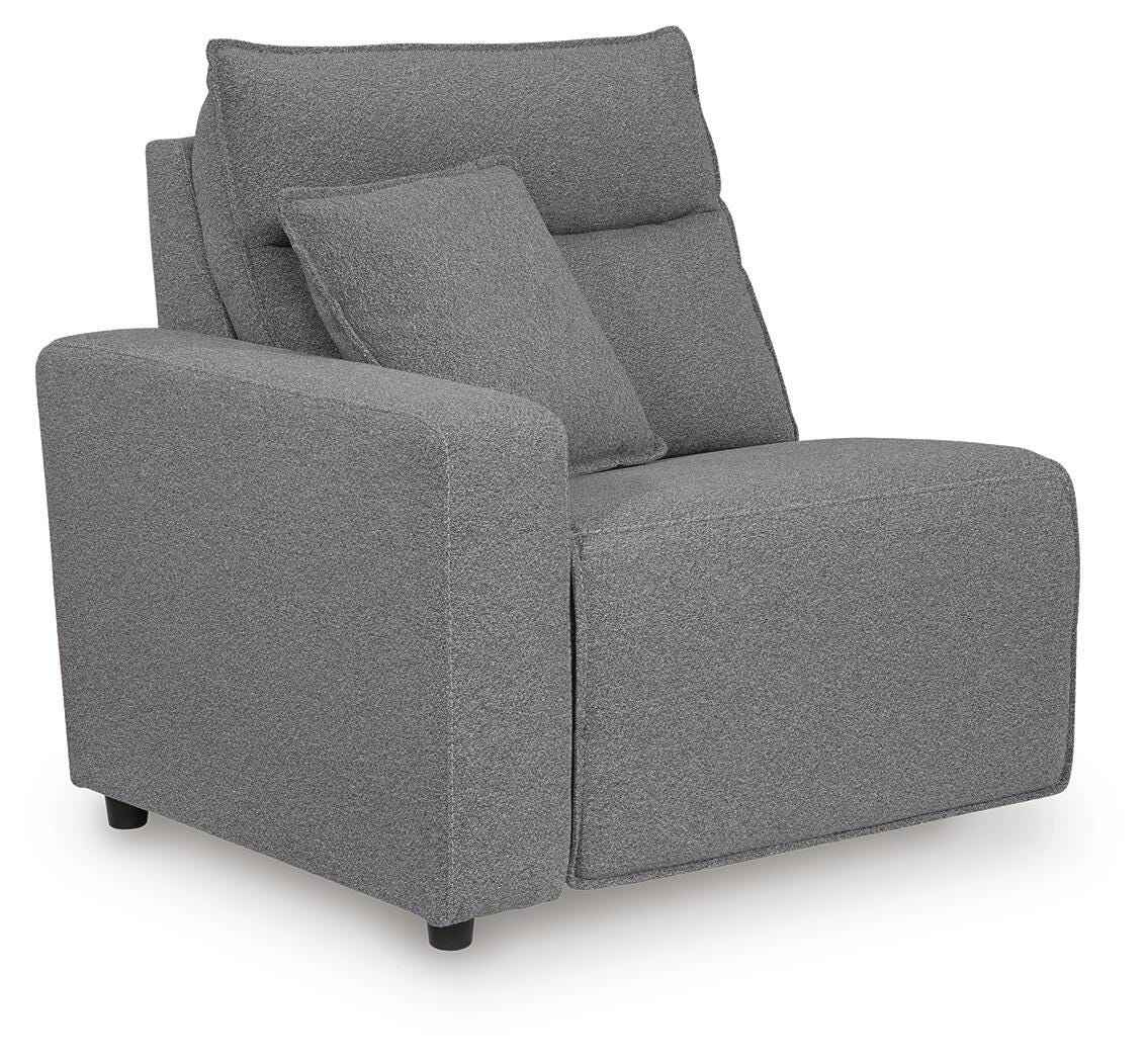 Modmax II Salt and Pepper 7-Piece Power Reclining Sectional with Audio Consoles by Ashley at Eve Furniture