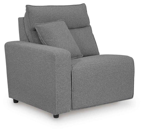 Modmax II Salt and Pepper 7-Piece Power Reclining Sectional with Audio Consoles by Ashley at Eve Furniture