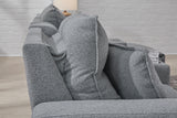 Modmax II Salt and Pepper 7-Piece Power Reclining Sectional with Chaise and Audio Console by Ashley at Eve Furniture