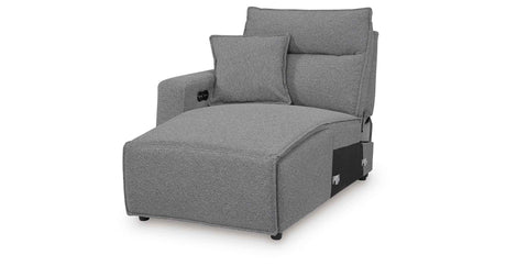 Modmax II Salt and Pepper Salt and Pepper 8-Piece Power Reclining Sectional with Console by Ashley at Eve Furniture