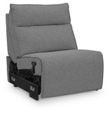 Modmax II Salt and Pepper Salt and Pepper 8-Piece Power Reclining Sectional with Console by Ashley at Eve Furniture