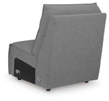 Modmax II Salt and Pepper Salt and Pepper 8-Piece Power Reclining Sectional with Console by Ashley at Eve Furniture